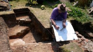 Here is Tony Thomas recording the site in a 2007 dig